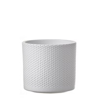 Era pot rond wit relief - h12,5xd13,5cm - afbeelding 1