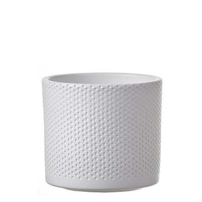 Era pot rond wit relief - H13 x Ø15 cm - afbeelding 1