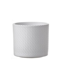 Era pot rond wit relief - H13 x Ø15 cm - afbeelding 1