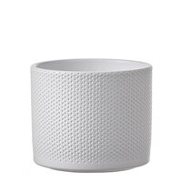 Era pot rond wit relief - h14,5xd17,5cm - afbeelding 1