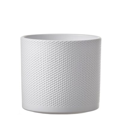 Era pot rond wit relief - h17,5xd19,5cm - afbeelding 1