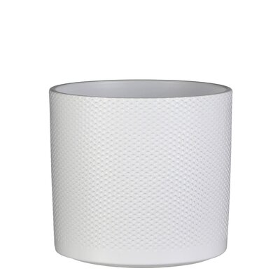 Era pot rond wit relief - h21,5xd23cm - afbeelding 1