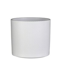 Era pot rond wit relief - h21,5xd23cm - afbeelding 1