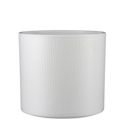 Era pot rond wit relief - H26 x Ø28 cm - afbeelding 1