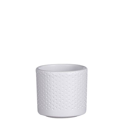 Era pot rond wit relief - H7 x Ø7 cm - afbeelding 1