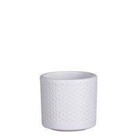 Era pot rond wit relief - H7 x Ø7 cm - afbeelding 1