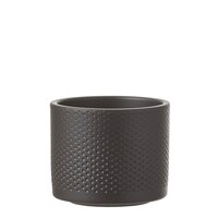 Era pot rond zwart mat relief - H10 x Ø12 cm - afbeelding 1