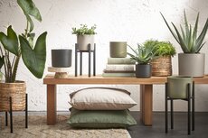 Era pot rond zwart mat relief - H10 x Ø12 cm - afbeelding 3