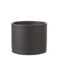 Era pot rond zwart mat relief - H13 x Ø15 cm - afbeelding 1