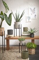 Era pot rond zwart mat relief - H13 x Ø15 cm - afbeelding 3