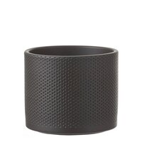 Era pot rond zwart mat relief - h14,5xd17,5cm - afbeelding 1