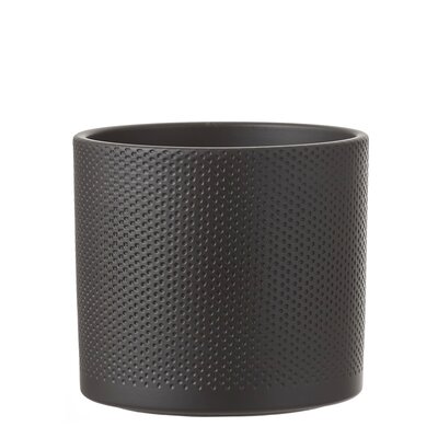 Era pot rond zwart mat relief - h17,5xd19,5cm - afbeelding 1