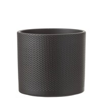 Era pot rond zwart mat relief - h17,5xd19,5cm - afbeelding 1