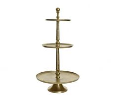 Etagere aluminium D 43 H 81cm goud