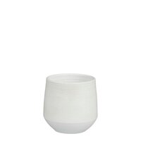 Evora pot rond off white - H15 x Ø16 cm