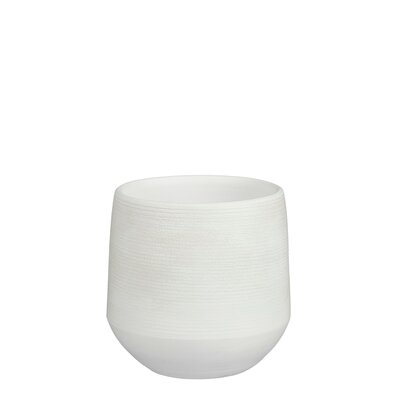 Evora pot rond off white - H18 x Ø19 cm