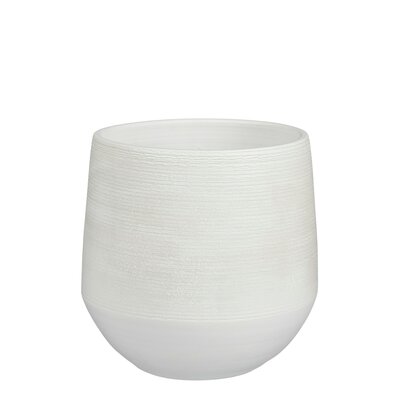 Evora pot rond off white - H23 x Ø24 cm
