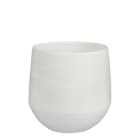 Evora pot rond off white - H23 x Ø24 cm