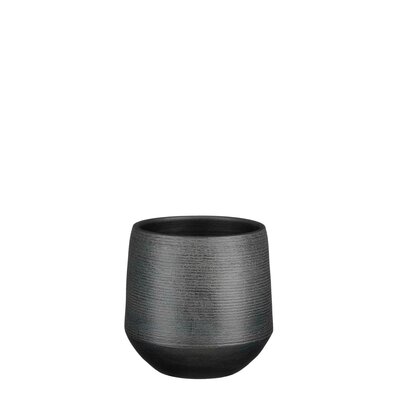 Evora pot rond zwart - H18 x Ø19 cm - afbeelding 1