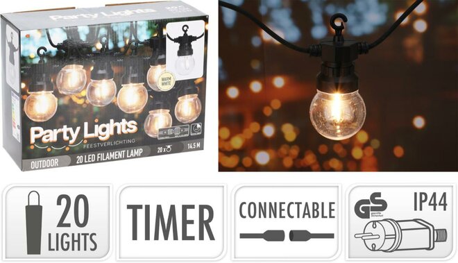 feestverlichting 20l warm whit