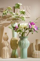 Felipe single flower vaas beige - H35 x Ø11 cm - afbeelding 2