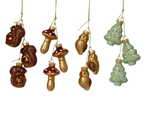 Figuur glas, assortie, L 3,5 cm x B 2,2 cm x H 4,9 cm, keuze uit 1 stuks