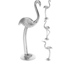 Flamingo, aluminium, zilver, 42 cm, meerdere variaties - afbeelding 1