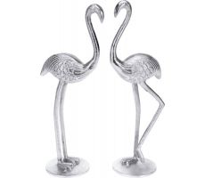 Flamingo, aluminium, zilver, 42 cm, meerdere variaties - afbeelding 2