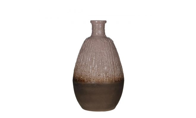 Fles, gaya, lichtroze, b 22 cm, h 38 cm