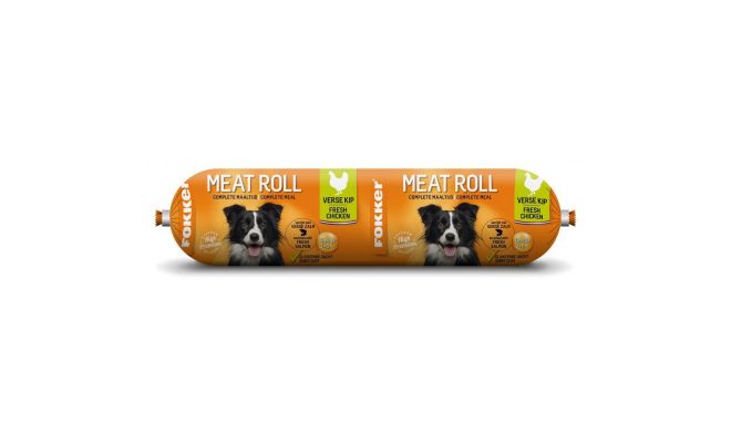 Fokker Hond meat roll - kip en zalm 800g