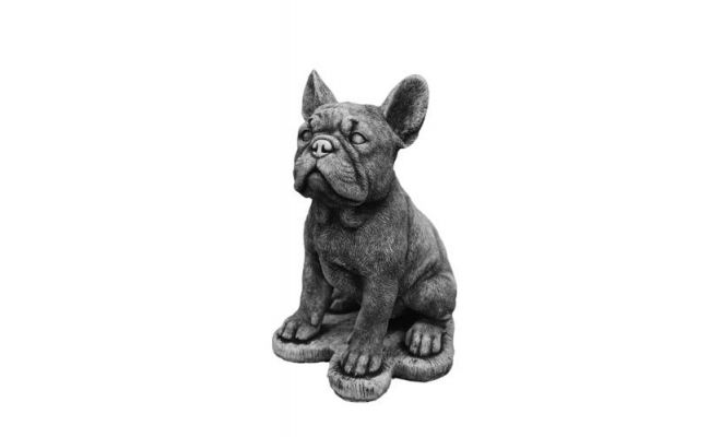 Franse bulldog, beton, l 25 cm, b 20 cm, h 30 cm - afbeelding 1
