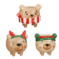 Funny pot beer bruin 3 assorti - l13xb12xh12,5cm