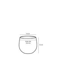Gabriel pot rond bordeaux - H12 x Ø14 cm - afbeelding 2