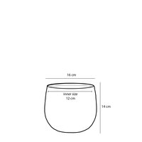 Gabriel pot rond bordeaux - H14 x Ø16 cm - afbeelding 2