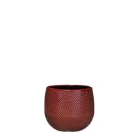 Gabriel pot rond bordeaux - H14 x Ø16 cm - afbeelding 1
