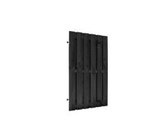 Grenen geschaafde plankendeur op verstelbaar zwart stalen frame 100 x 180 cm, recht, zwart gedompeld - afbeelding 1