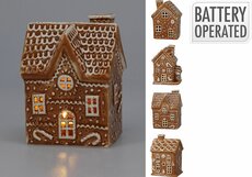 gingerbread huis led 12 cm - afbeelding 2