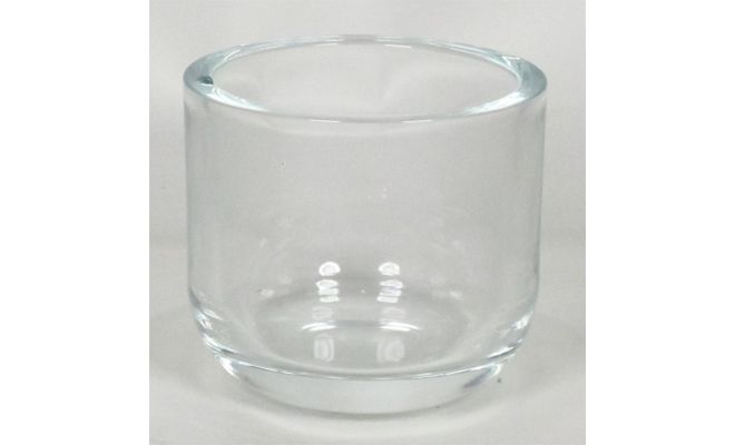 Glas, davi, transparant, b 7.2 cm, h 6.5 cm