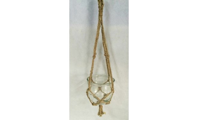 Glas jute net d15h13cm