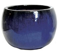 Glazed Pot Bowl Blue D37H28 - afbeelding 1