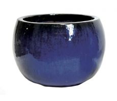 Glazed Pot Bowl Blue D37H28 - afbeelding 2