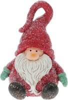 gnome zittend, 14 cm, rood, per stuk - afbeelding 3