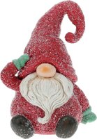 gnome zittend, 14 cm, rood, per stuk - afbeelding 2