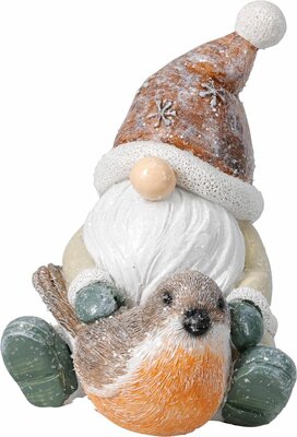 gnome zittend 8 x 8 x 10 cm design - afbeelding 1