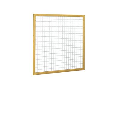 Grenen betonijzertrellis met maas 7,5 x 7,5 cm, in raamwerk 4,4 x 6,8 cm, 180 x 180 cm, groen geïmpr