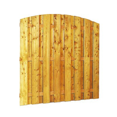 Grenen geschaafd plankenscherm 18-planks 15 mm, 179 x 164/179 cm, verticaal toog, groen geïmpregneer