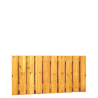 Grenen geschaafd plankenscherm 21-planks 17 mm, 180 x 89 cm, verticaal recht, groen geïmpregneerd.