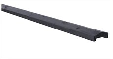 Grenen geschaafde afdekkap met sponning (6,2 cm) 3,5 x 8,5 x 180 cm t.b.v. rechtscherm, zwart gedomp