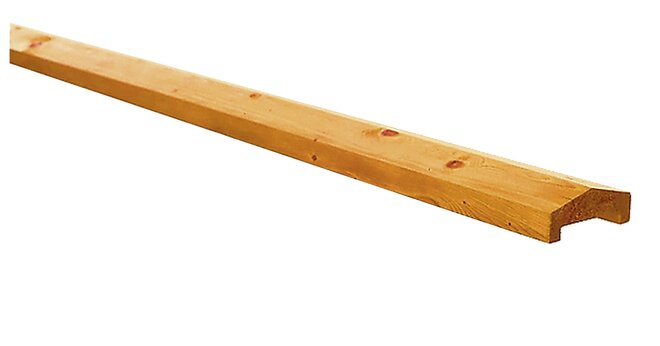 Grenen geschaafde afdekkap met sponning (6,2 cm) 3,5 x 8,5 x 235 cm t.b.v. rechtscherm, groen geïmpr