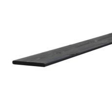 Grenen geschaafde plank 1,5 x 14,0 x 180 cm, zwart gedompeld. - afbeelding 1